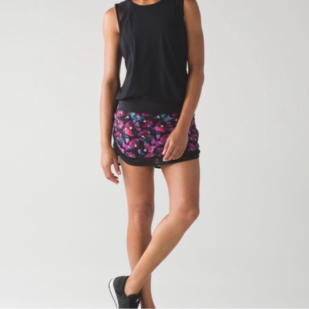 Lululemon Midnight Bloom Floral Skort Skirt
